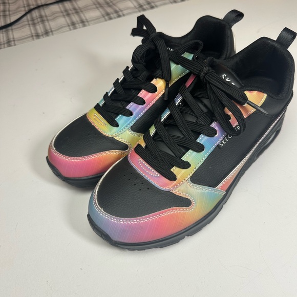 Skechers Street UNO Opalescent Colorful Ombré Overlay Upper MemoryFoam Sneaker 8 - Picture 11 of 16